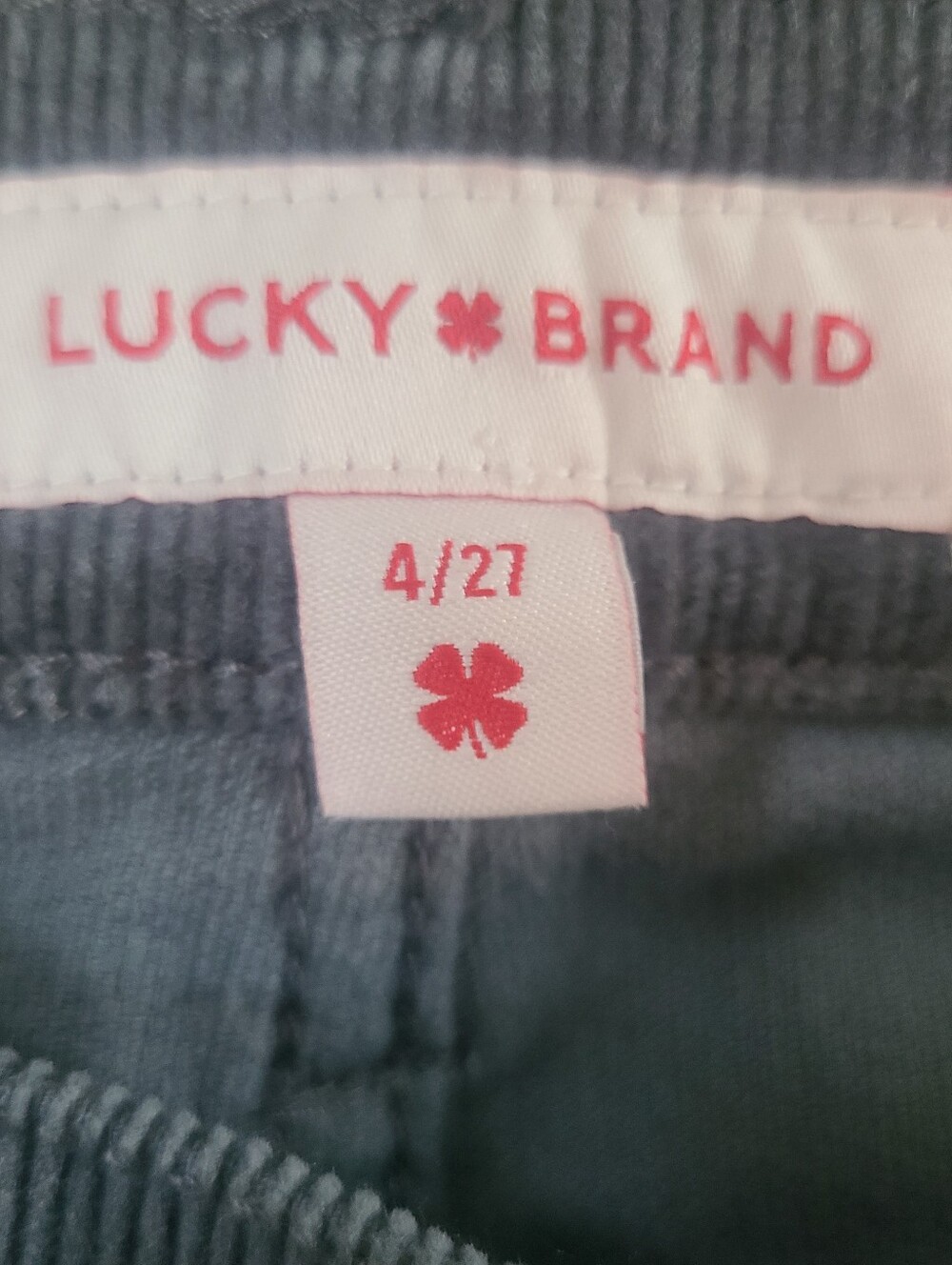 Lucky Brand Olive Gray Cordoroy Bootcut Pants Woman's Size 4 - Picture 8 of 8